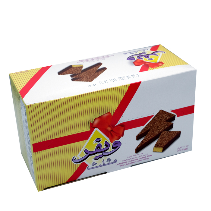 00229ويفر مثلث وطني 32×21جم Triangle Wafer with chocolate cream filling 32*21gm - Image 1