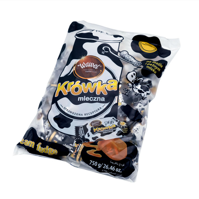 1001750حلاوة بقره واول ابيض واسود 750جم Candy cow white and black wawel bag 750 gm - Image 1