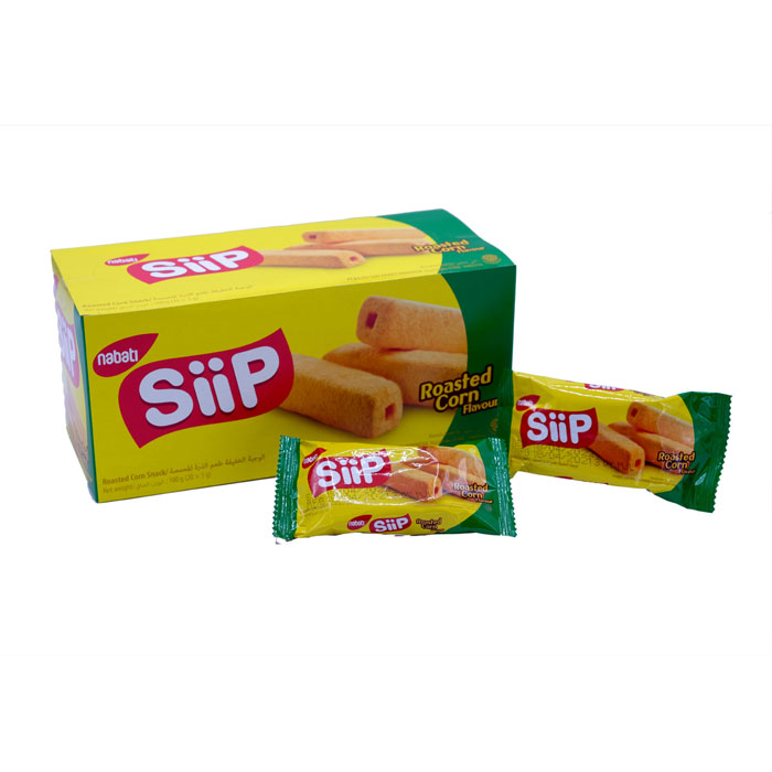 1002039جمبري سيب اندنوسي ذرة 20×6.5جم Siip roasted corn snack 20 PCS - Image 1