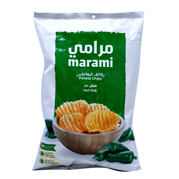 1002451جمبري مرامي عائلي حار 100جم Marami potato chips hot chili (family) 100 gm - Image 1