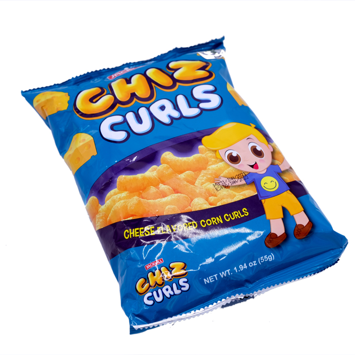 1002917جمبري فلبيني تشيز كورلز 55جم Chiz curls cheese flavored corn curls 55gm - Image 1