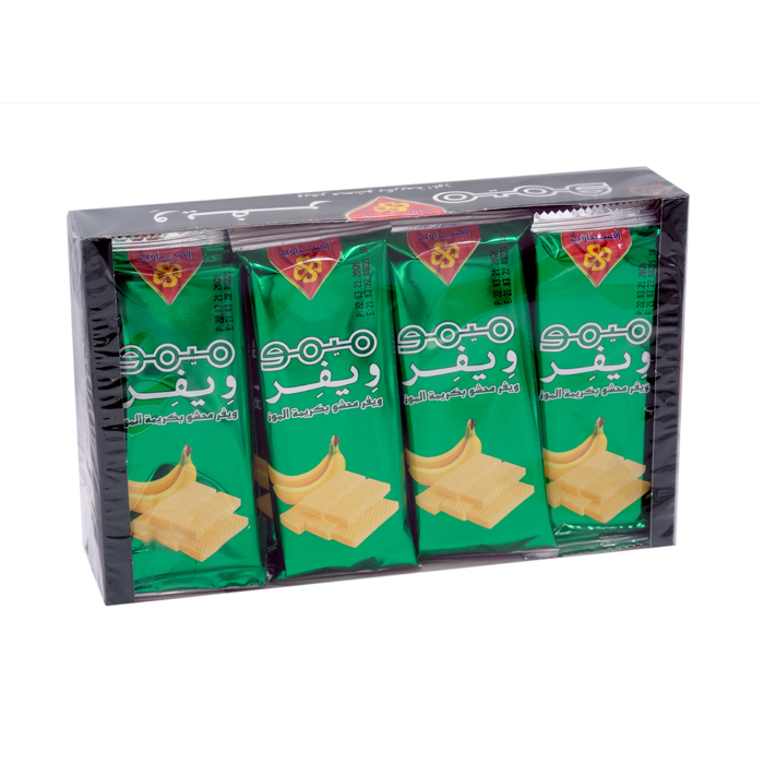 1010044ويفر ميمو بنكهة الموز 240جم Mimo Wafer Banana Flavor 240 gm - Image 1