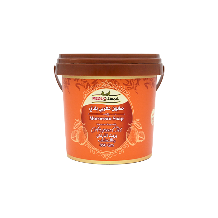 Argan صابون مغربي بلدي بزيت الارغان والاعشاب 850 جرام من ميدلو - الصورة 1