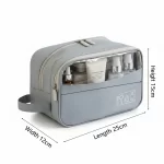 ⁦حقيبة مستلزمات التجميل لون رمادي مع واجهة شفافة⁩ - الصورة ⁦3⁩