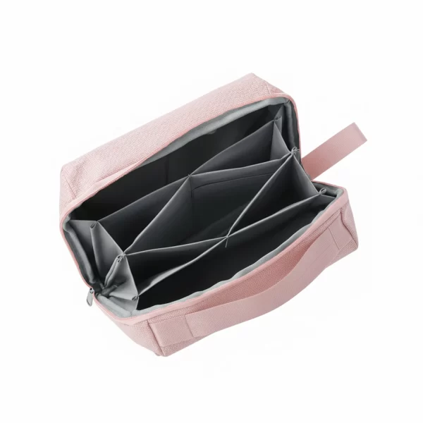 ⁦حقيبة يدوية متعددة الاستخدام لتنظيم أدوات السفر لون وردي⁩ - الصورة ⁦3⁩