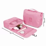 ⁦حقيبة تنظيم مستحضرات التجميل والأدوات الشخصية لون وردي⁩ - الصورة ⁦3⁩