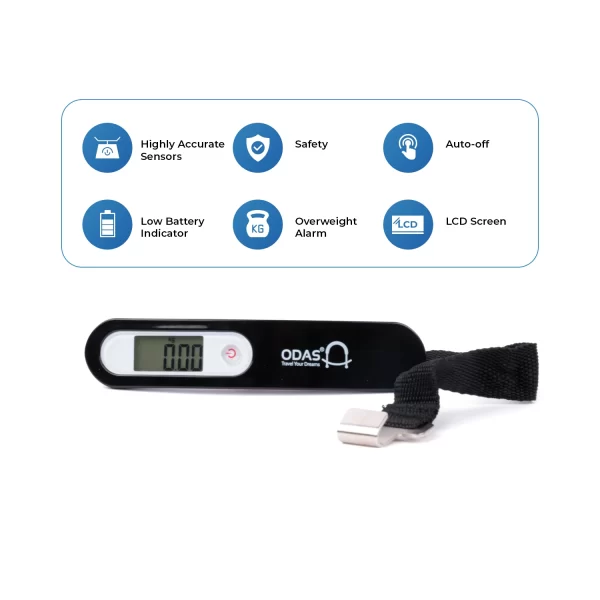 ⁦ميزان امتعة رقمي محمول من اوداس⁩ - الصورة ⁦3⁩