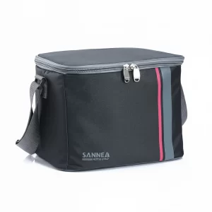 حقيبة حفظ حار وبارد مع خط جانبي باللون الوردي