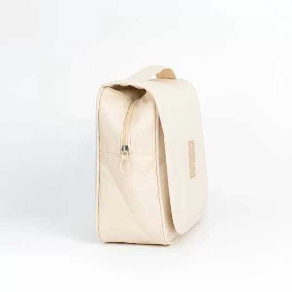 ⁦حقيبة تنظيم مستحضرات التجميل والأدوات الشخصية لون بيج⁩ - الصورة ⁦4⁩