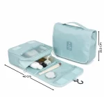 ⁦حقيبة تنظيم مستحضرات التجميل والأدوات الشخصية لون سماوي⁩ - الصورة ⁦3⁩