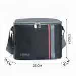 ⁦حقيبة حفظ حار وبارد مع خط جانبي باللون الوردي⁩ - الصورة ⁦3⁩