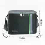 ⁦حقيبة حفظ حار وبارد مع خط جانبي باللون الاخضر⁩ - الصورة ⁦3⁩