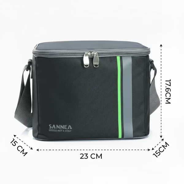 ⁦حقيبة حفظ حار وبارد مع خط جانبي باللون الاخضر⁩ - الصورة ⁦3⁩