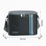 ⁦حقيبة حفظ حار وبارد مع خط جانبي باللون الازرق⁩ - الصورة ⁦3⁩