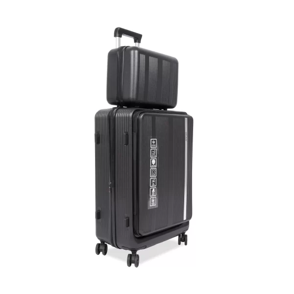 ⁦طقم شنط لون اسود 4قطع⁩ - الصورة ⁦2⁩