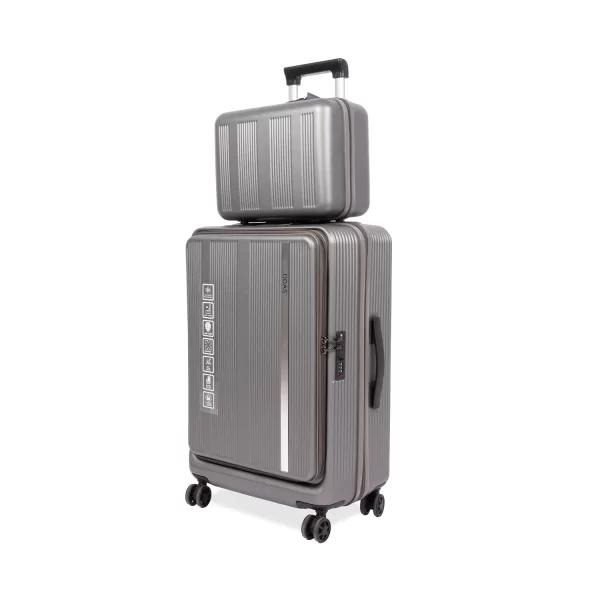 ⁦طقم شنط لون رصاصي 4قطع⁩ - الصورة ⁦2⁩