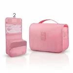 حقيبة تنظيم مستحضرات التجميل والأدوات الشخصية لون وردي