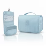 حقيبة تنظيم مستحضرات التجميل والأدوات الشخصية لون سماوي