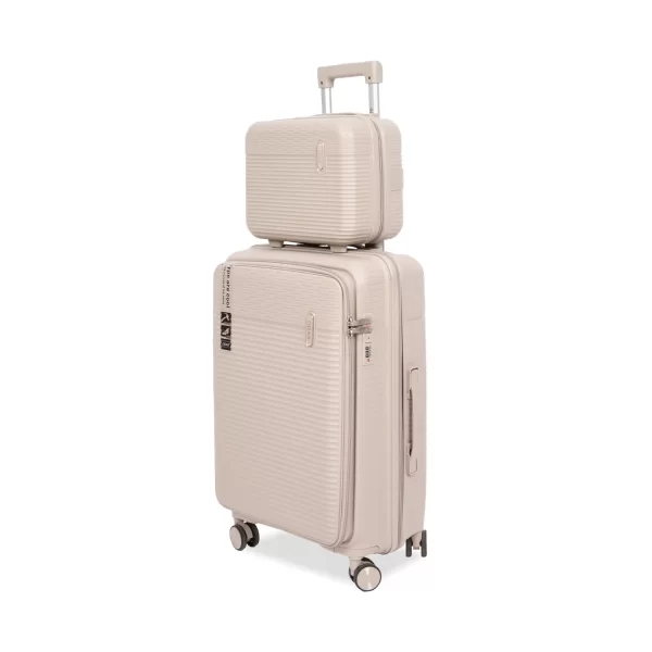 ⁦طقم شنط لون بيج 4قطع⁩ - الصورة ⁦2⁩