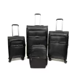 طقم شنط قماش فاخر 4 قطع لون اسود