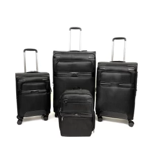 طقم شنط قماش فاخر 4 قطع لون اسود