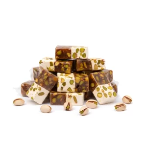 حلقوم راحة مزدوج مع نوجا بالفستق 250جم