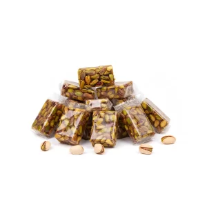 راحة دبل لوكس موجهه مستطيلة مغطاة بالفستق  250جم