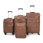 طقم شنط سفر جلد لون بني -4قطع