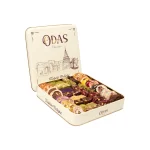 علبة حلقوم فاخرة مشكل قطع دائرية ومربعة (الوزن الصافي يتراوح بين 980جم الى 1كجم)