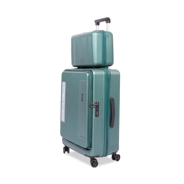 ⁦طقم شنط لون اخضر زيتي 4قطعه⁩ - الصورة ⁦2⁩