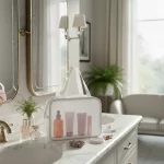 ⁦مجموعة حقائب تنظيم شبكية 3 قطع لون ابيض⁩ - الصورة ⁦2⁩