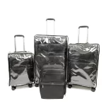 ⁦طقم شنط قماش فاخر 4 قطع لون اسود⁩ - الصورة ⁦2⁩