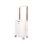 ⁦حقيبة سفر فتحة أمامية – لون أبيض بمقبض برتقالي⁩ - الصورة ⁦2⁩