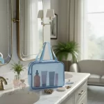 ⁦مجموعة حقائب تنظيم شبكية 3 قطع لون ازرق⁩ - الصورة ⁦2⁩