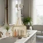 ⁦مجموعة حقائب تنظيم شبكية 3 قطع لون عاجي فاتح⁩ - الصورة ⁦2⁩