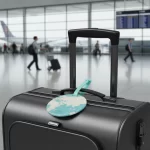 ⁦بطاقات تعريف حقائب السفر بتصميم خريطة العالم 4 قطع⁩ - الصورة ⁦3⁩