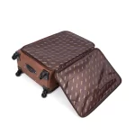 ⁦طقم شنط سفر جلد لون بني فاتح 3قطع⁩ - الصورة ⁦3⁩