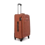 ⁦طقم شنط سفر جلد لون بني فاتح 3قطع⁩ - الصورة ⁦2⁩