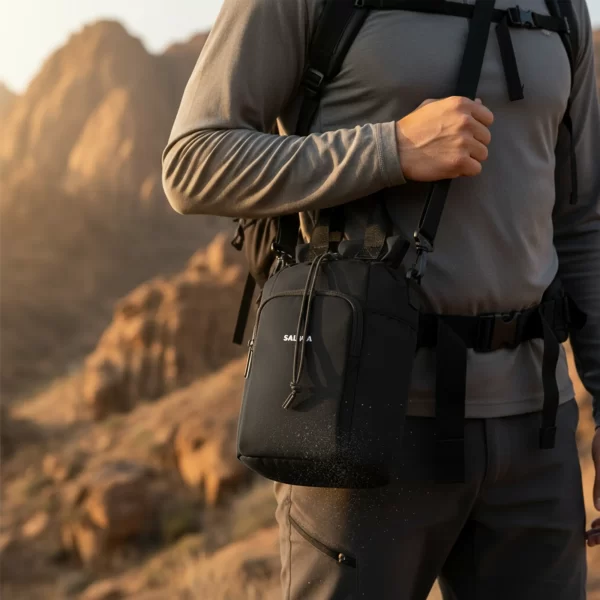 ⁦حقيبة كتف صغيرة متعددة الاستخدام لون اسود⁩ - الصورة ⁦2⁩