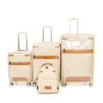 ⁦طقم شنط قماش فاخر 4 قطع لون بيج⁩ - الصورة ⁦3⁩