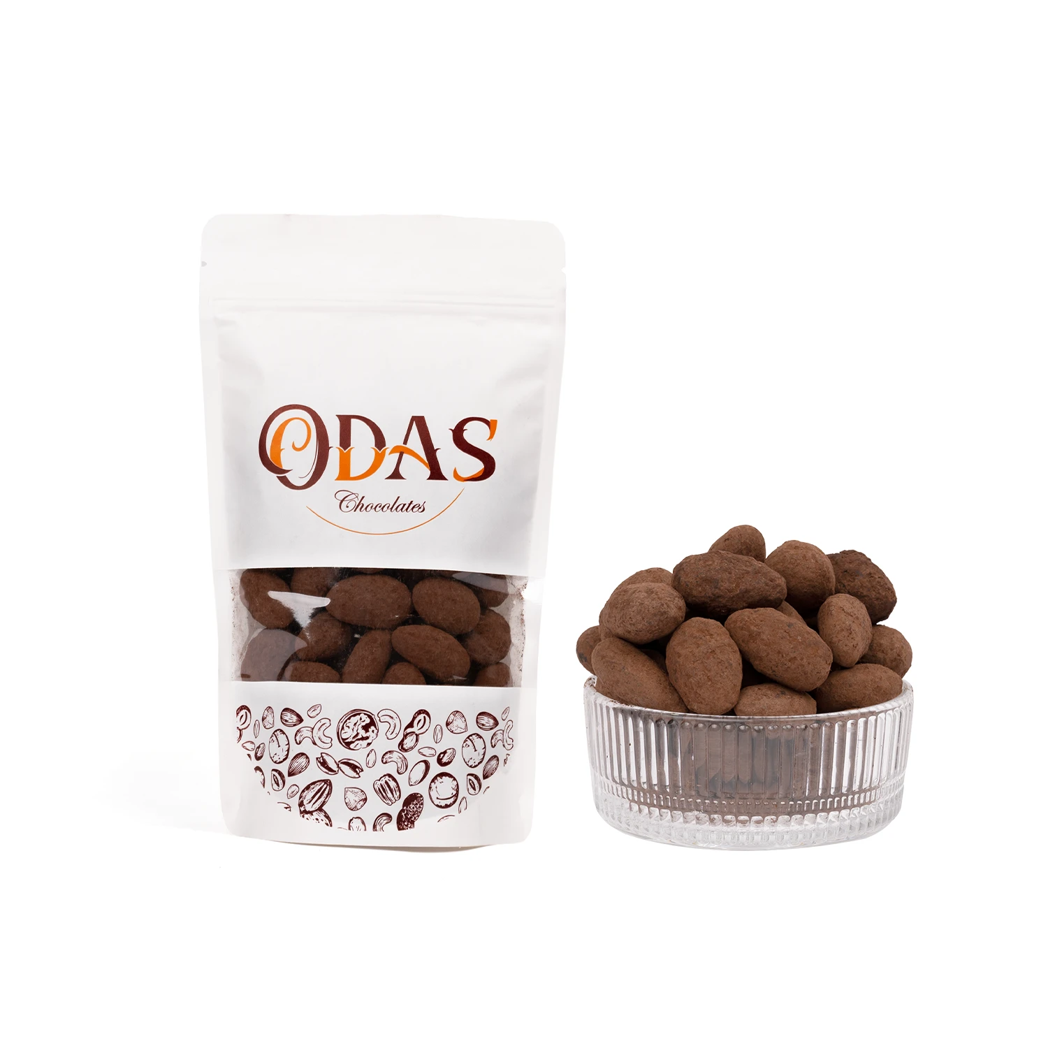 لوز بنكهة الكاكاو بودر دراجيه لوز مغطى ببودرة الكاكاو 250جم - الصورة 1