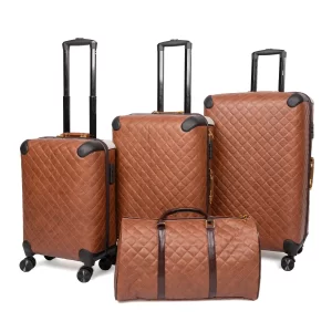 طقم شنط سفر جلد 4 قطع